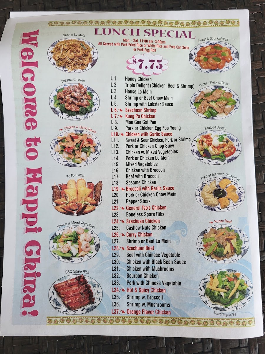 Menu Happi China-1
